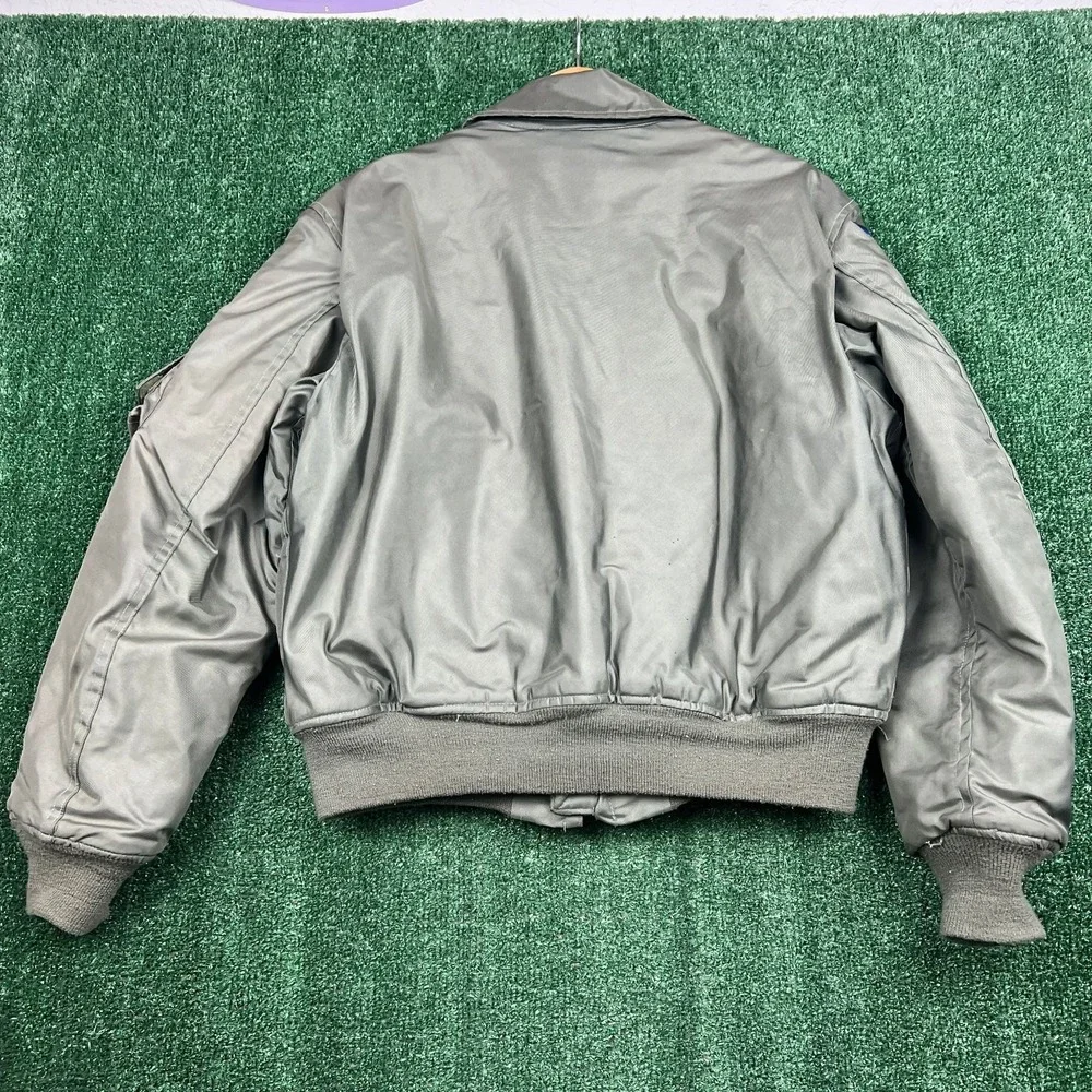 VTG‎ ISRATEX CWU-45/P Flight Jacket Men's Large Olive Green Aramid Patches 90s